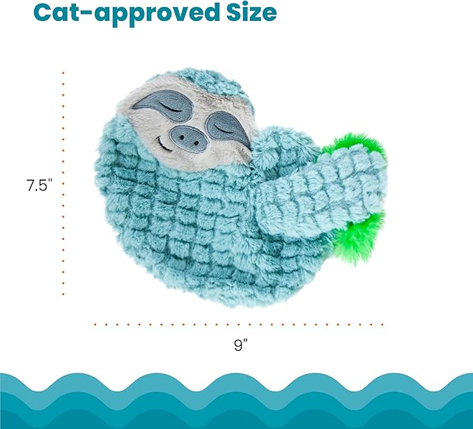Catstages Petstages Purr Pillow Snoozin' Sloth Soothing Plush Cat Toy - Image 6