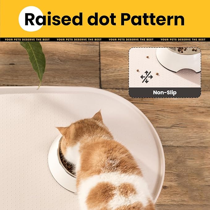 Dog Food Mat, Raised Edges Pet Food Mats - Image 8