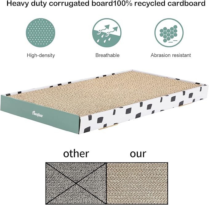 PAWSFANS Cat Scratcher Cardboard Scratch Pad - Image 5