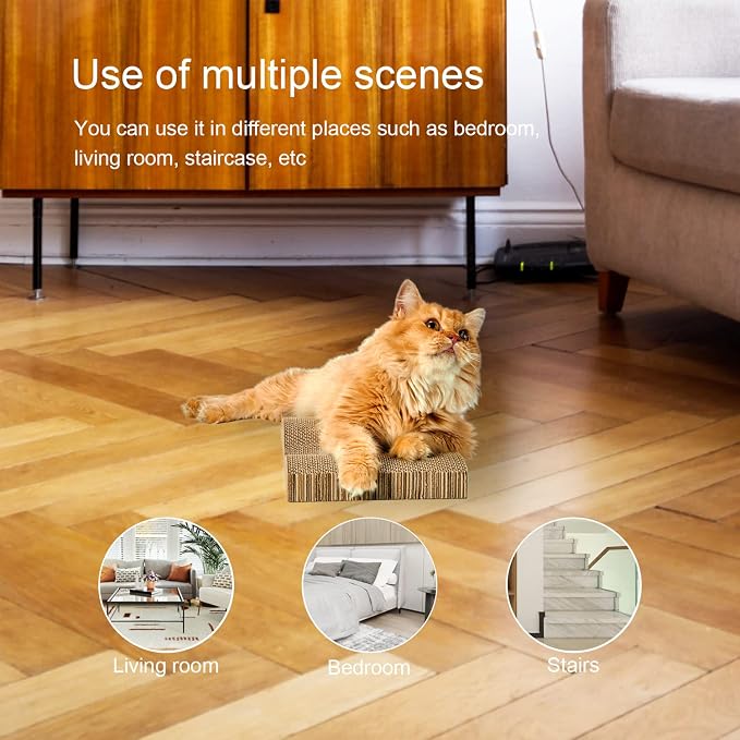 Cat Scratch Pad Cardboard Scratcher Box, Reversible Durable, - Image 6