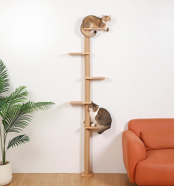 5 Tier Floor to Ceiling Cat Tree Tower - Image 4