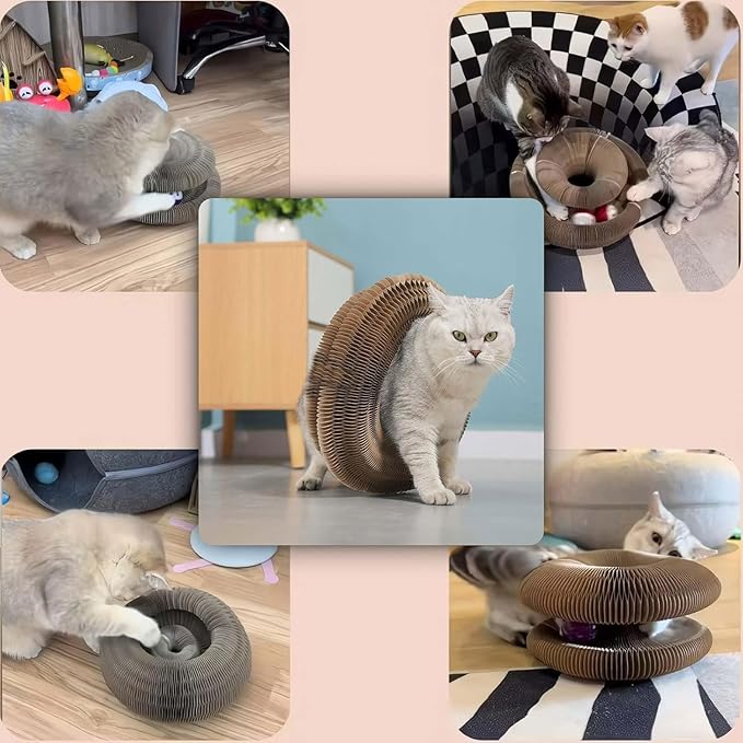2Pcs Magic Organ Cat Scratcher Toy, Extra-Thick & Large Connectable Cardboard - Image 6