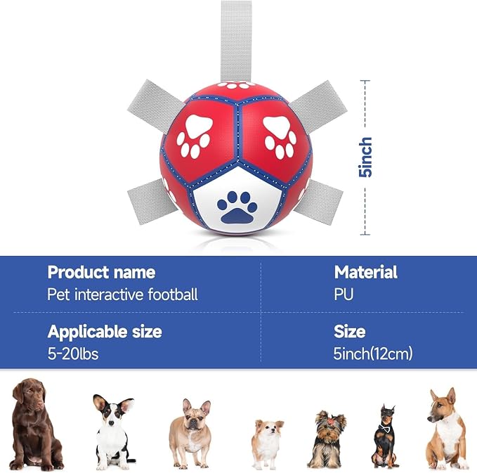 Diman Small Dog Toys Soccer Ball - Image 5