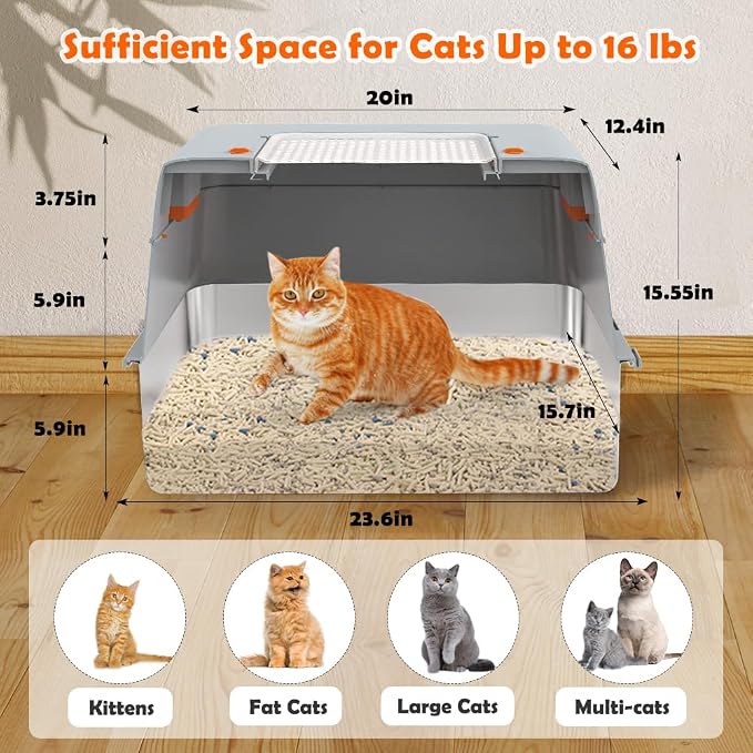 Vivifying Stainless Steel Litter Box - Image 2