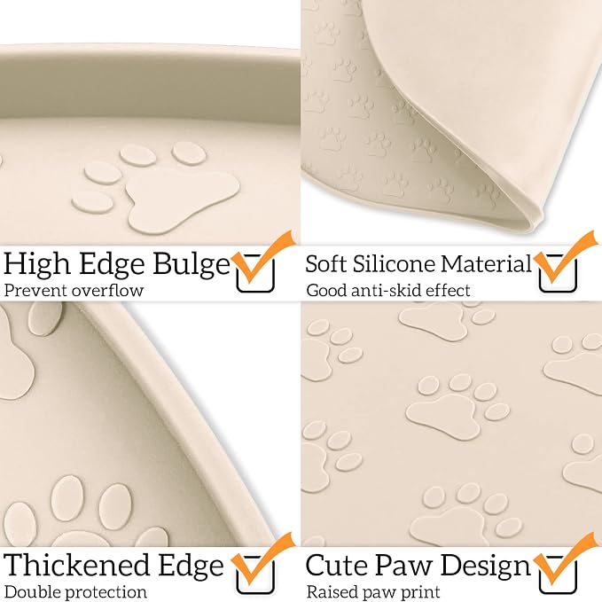 KPWACD Pet Feeding Mat for Dogs and Cats, Silicone Dog Placemat Non-Slip - Image 8