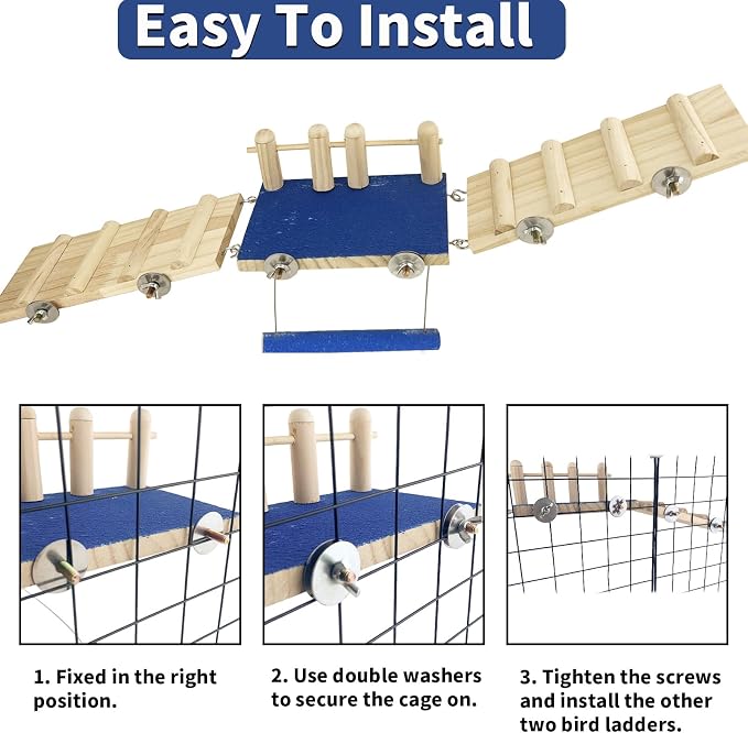 FlidRunest Bird Toy, Parrot Perch Platform - Image 5