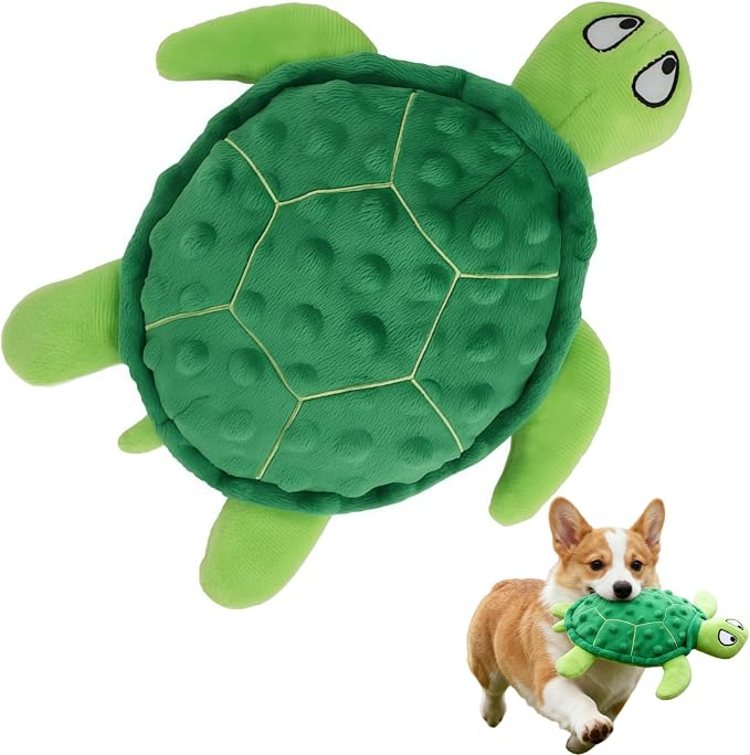 Squeaky Sea Turtle Plush Dog Toy – Durable, Interactive Chew Toy by PandySarp