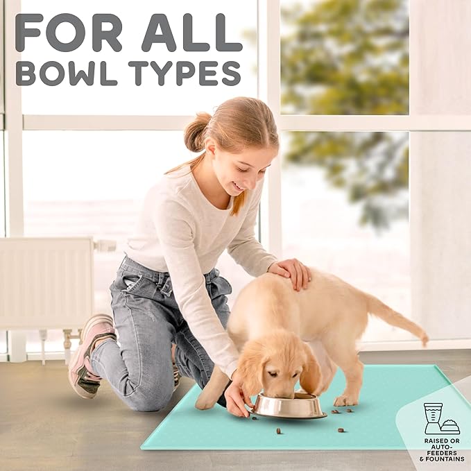 Dog Food Mat - 28x18 Raised Edges Dogs Mat - Image 6