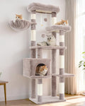 Cat Tree for Indoor Cats, 55.1 inch Cat Tower by Gitelnour