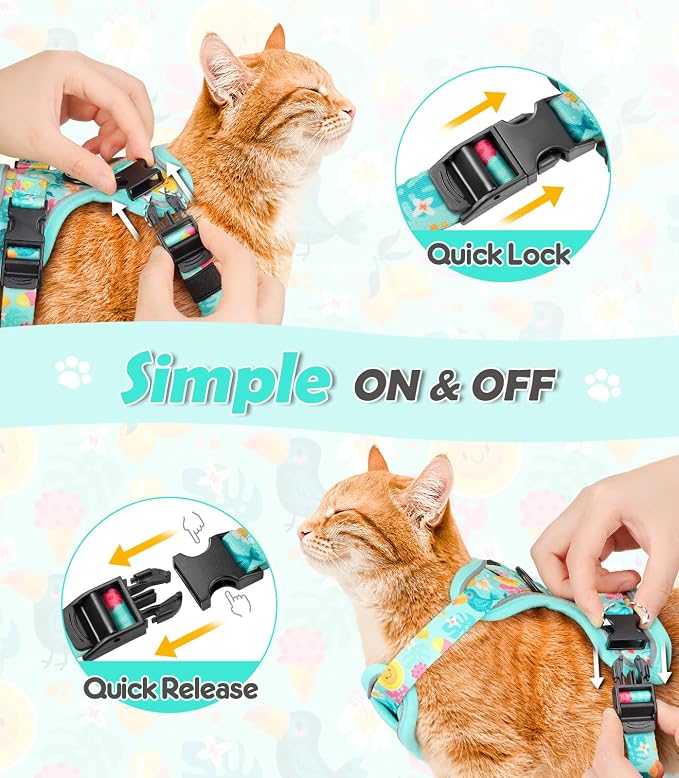 Halypet Cat Harness and Leash Set Cute Escape Proof Vest Harness - Image 6