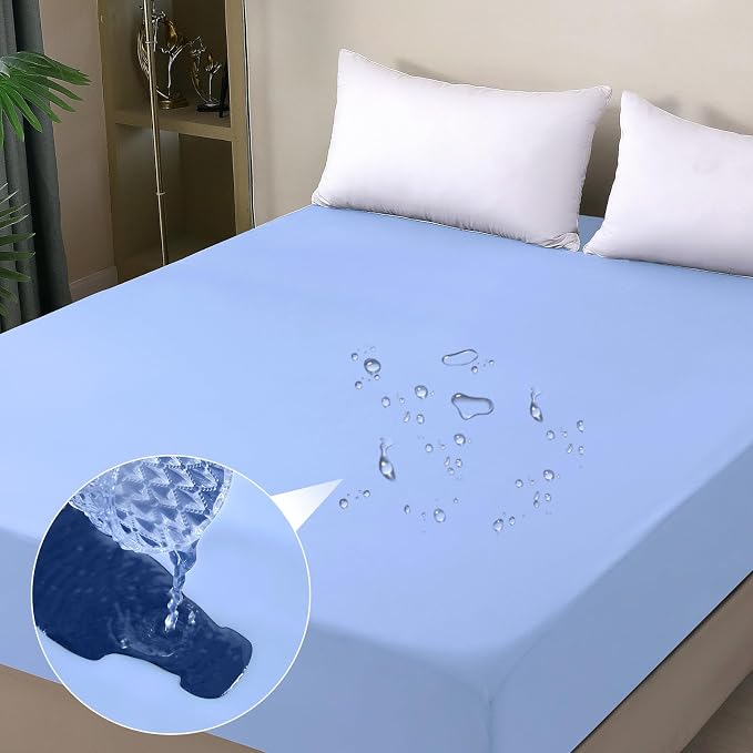 Waterproof Mattress Protector King, Fitted Sheet Style Breathable Mattress Cover by OHANO