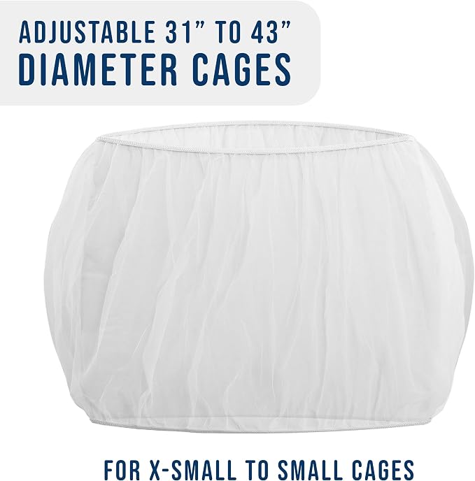 Universal Bird Cage Seed Catcher Universal Mesh Skirt Cover Stretchy Small - Image 3