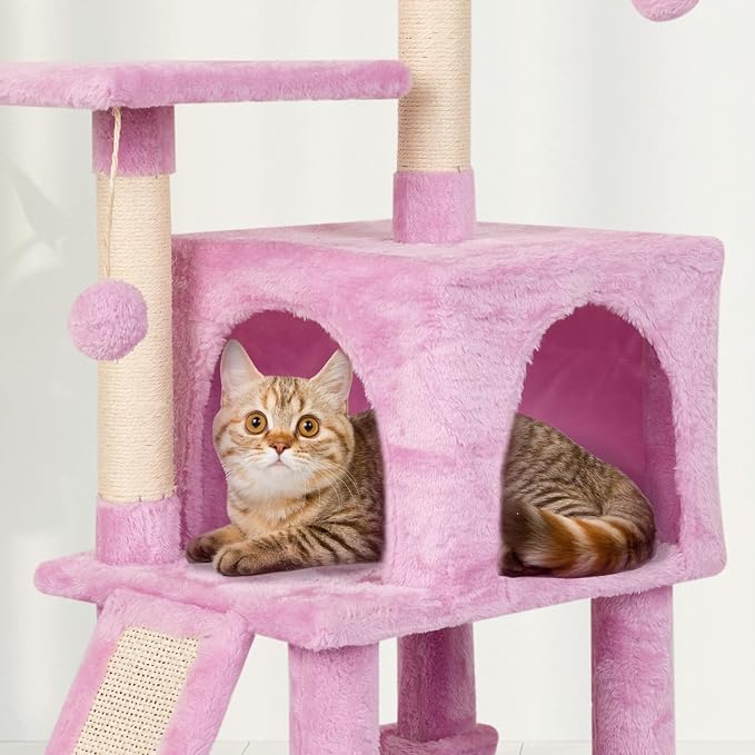 MIAO PAW Pink Cute Cat Tree for Indoor Cat Tower - Image 5