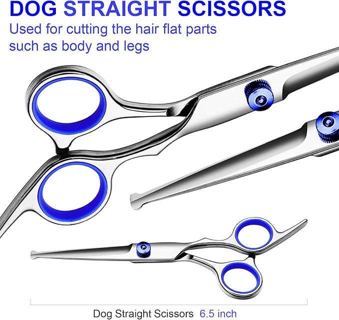 Professional Dog Grooming Scissors Kit, Titanium Coated Dog Scissors - Image 5
