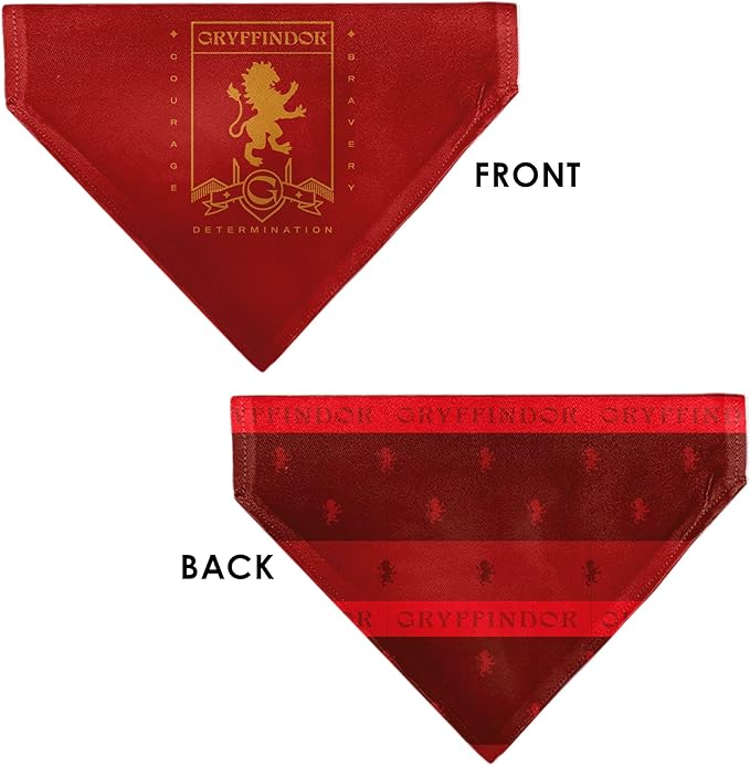 Harry Potter Pet Bandana Harry Potter Gryffindor Traits Banner and Icons Reds - Image 3