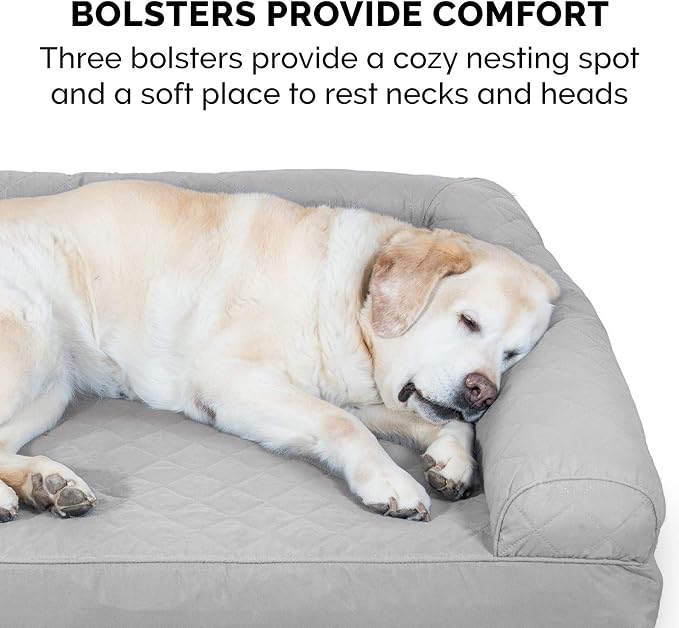 Furhaven Orthopedic Dog Bed for Large Dogs w/ Removable Bolsters & Washable - Image 11