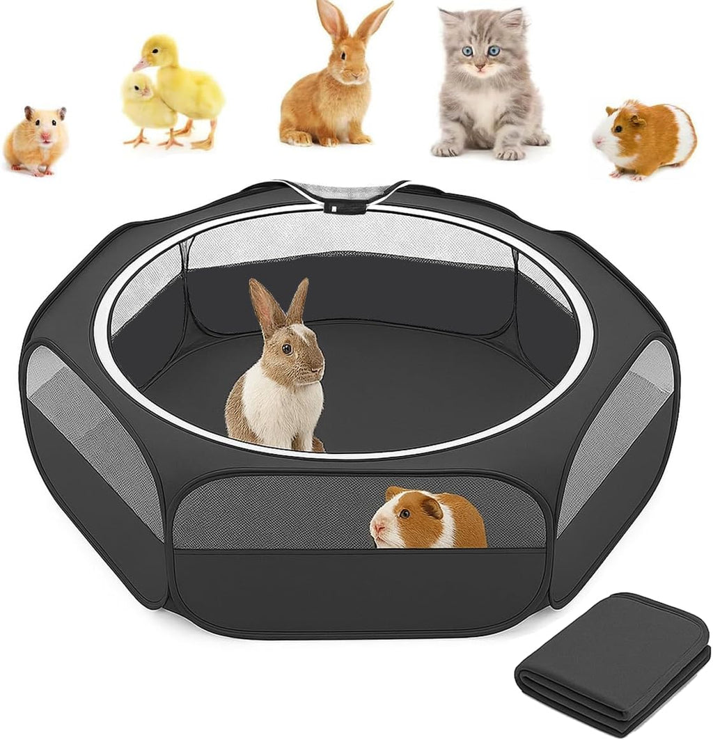Amakunft 2-in-1 Small Animal Playpen with Pad Mat - GlobalHabitat Supply
