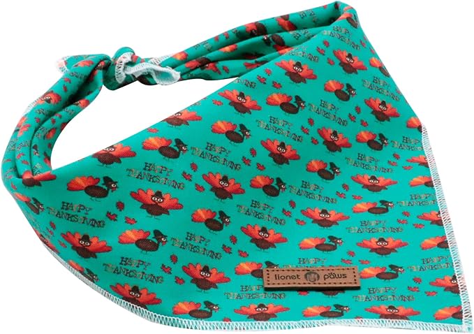 Lionet Paws Thanksgiving Dog Bandana Washable Cotton Handkerchief Scarf - Image 5