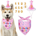 Dog Birthday Bandana Set, Dog Birthday Party Supplies, Puppy Boy Girl Birthday by Yicostar