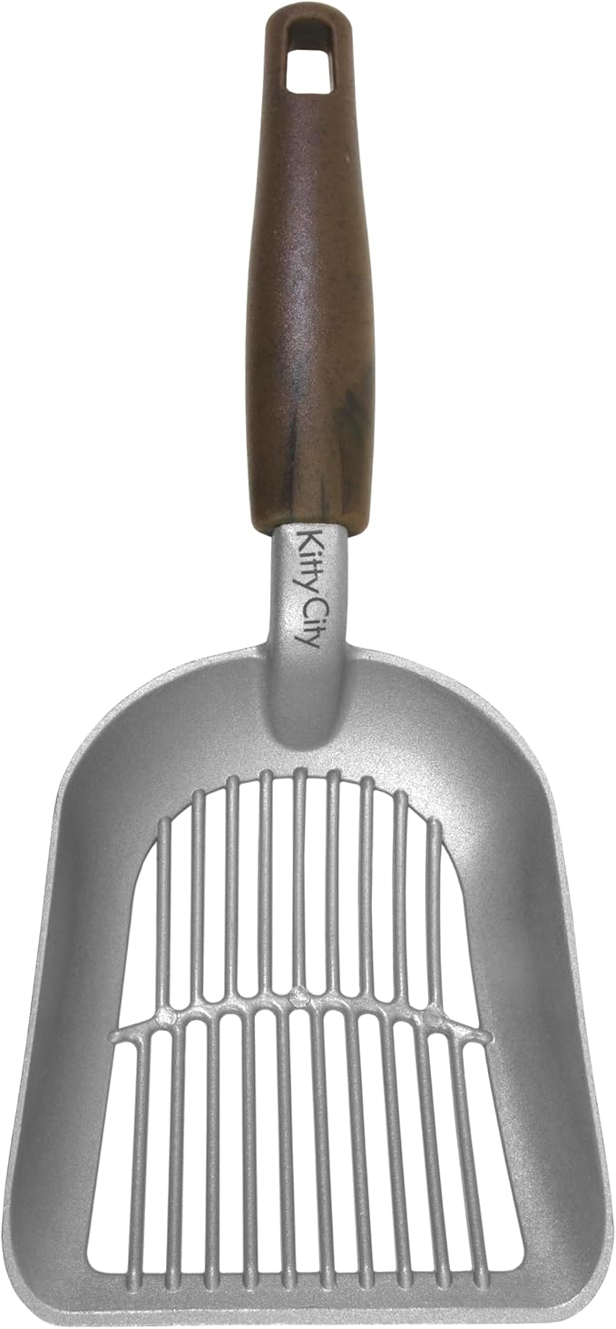 Kitty City Metal Cat Litter Scoop – Durable Non-Stick Aluminum Cat Scoop by KittyCity