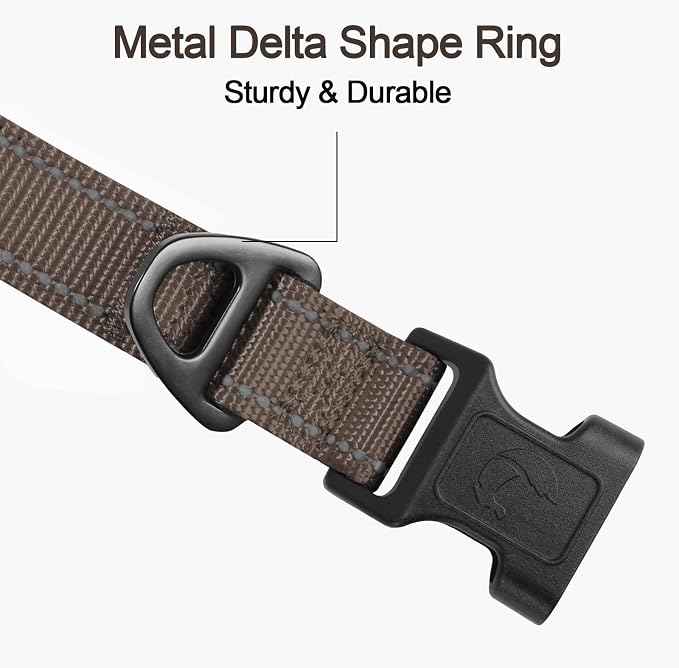 Joytale Reflective Dog Collar, Soft Neoprene Padded, Metal D-Ring, Nylon Pet