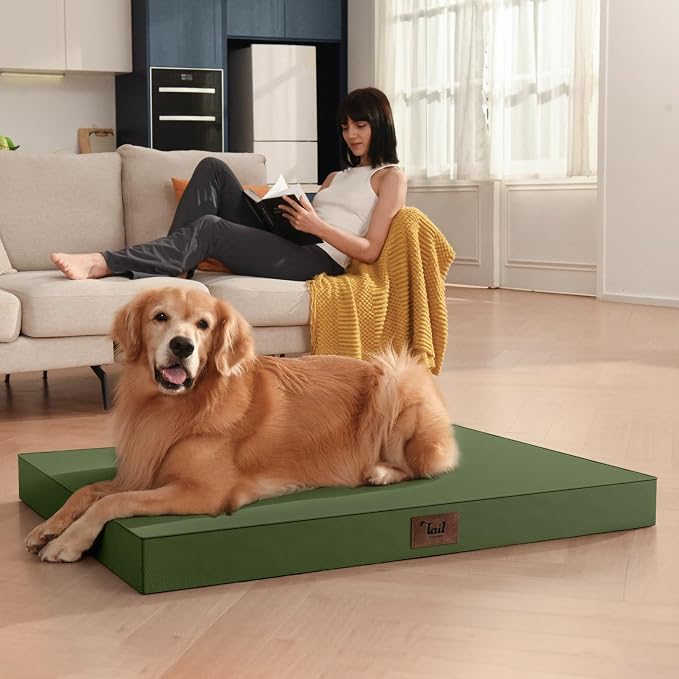 Outdoor Dog Bed for Medium Dogs, Waterproof Dog Crate Mat Orthopedic Egg Crate - Image 4