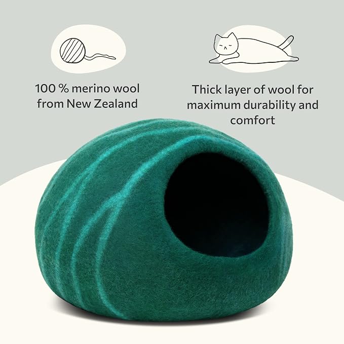 MEOWFIA Cat Cave – Premium Felt Cat Bed - Image 3
