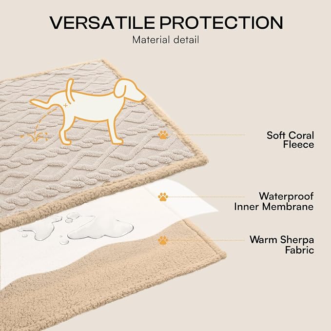 Luciphia Waterproof Pet Blanket, Liquid Pee Proof Dog Blankets - Image 3