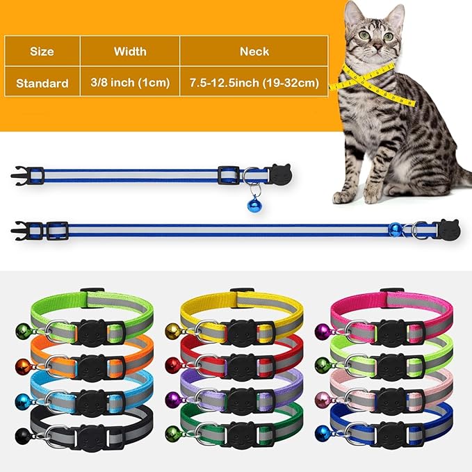 12 Pack Reflective-Breakaway Cat Collars - Image 5