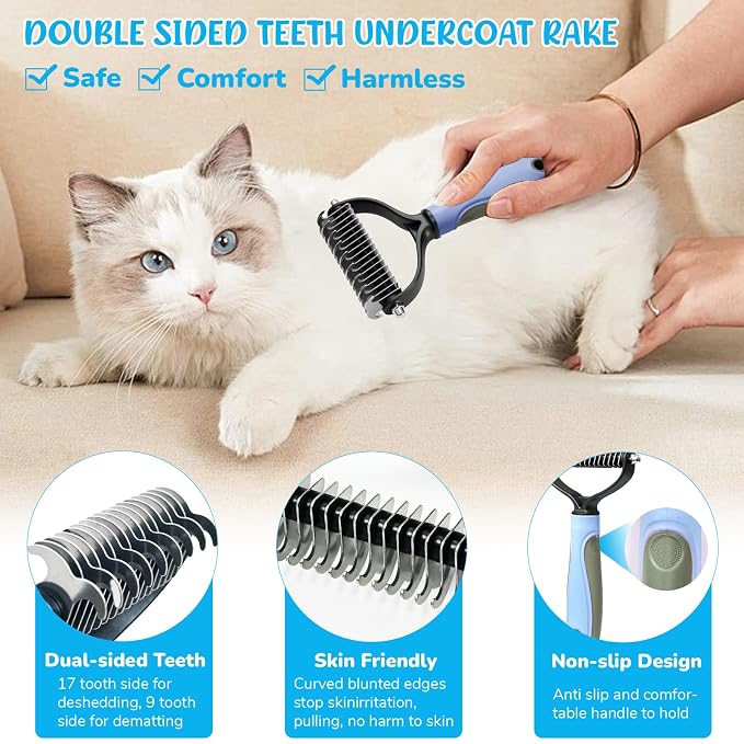 Dog Brush & Grooming Kit – 9-Piece Pet Brush & Deshedding Set - Image 5