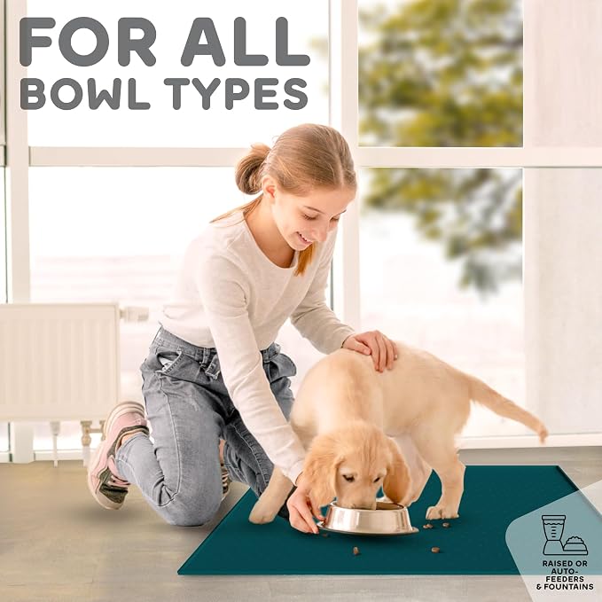 Dog Food Mat - Raised Edges Dogs Mat - Image 7