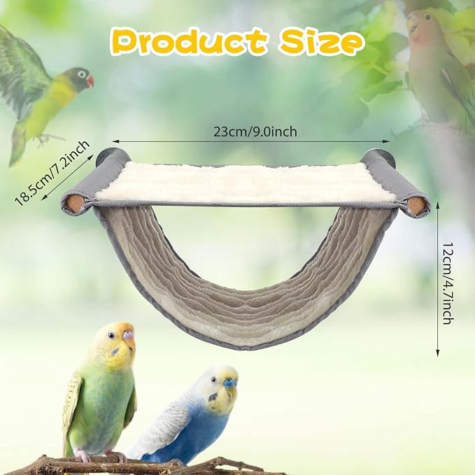BWOGUE Winter Warm Bird Nest Bed Hanging Hammock Snuggle Hut Parrot House Tent - Image 2