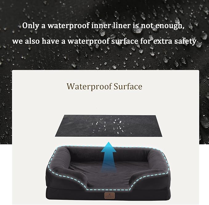 Bedfolks Orthopedic Dog Bed, Waterproof Dog Sofa Bed - Image 3