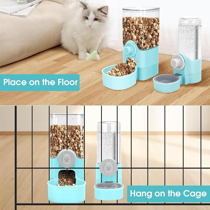 Yummy Sam Hanging Cage Automatic Small Pet Food Bowl Water Bottle Dispenser - Image 7