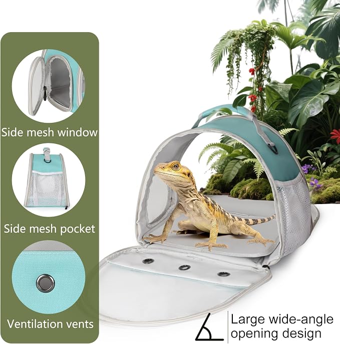 Bearded Dragon Carrier, Lizards Travel Bag, Small Animal Travel Carrier - Image 5