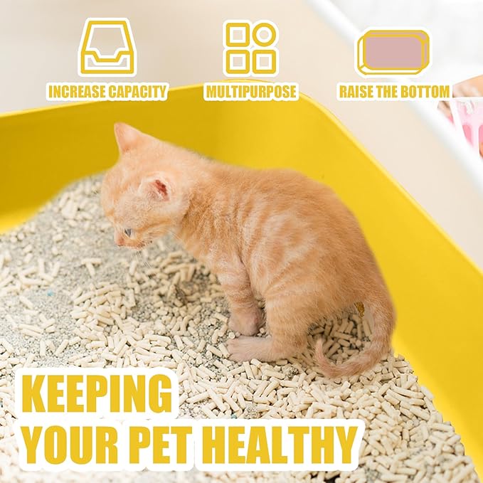 Small Litter Box, Plastic Kitten Litter Box, 13.9 x 9.8 x 3 Inch Open Litter Box - Image 5