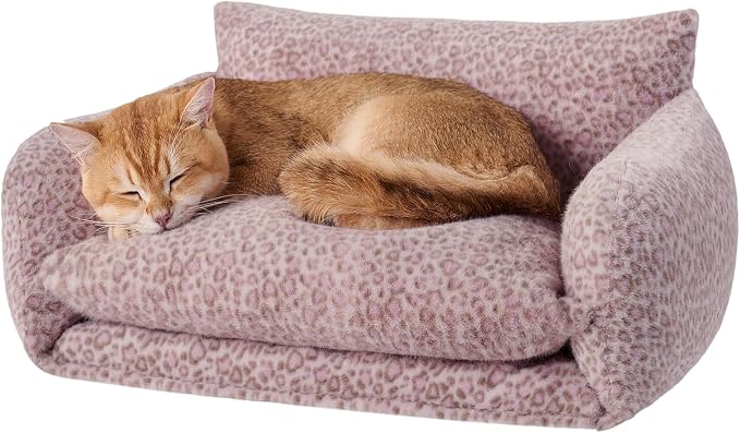 Hollypet Cat Bed Fluffy Plush Mutifuctional Double-Layer Soft Pet Couch by Hollypet
