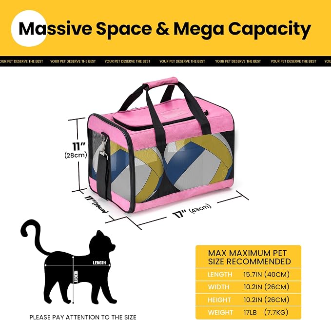 Cat Carrier Airline Approved, Soft-Sided Dog Carrier - Image 2