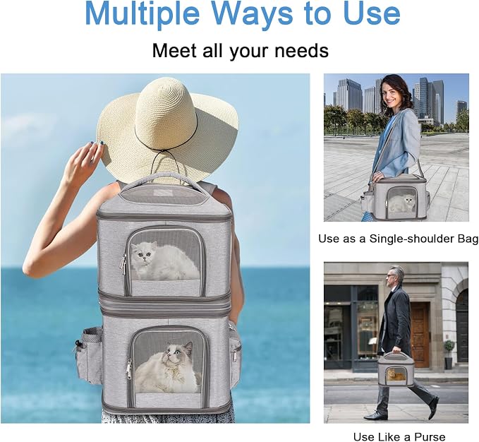 Detachable Double Pet Carrier Backpack - Image 7
