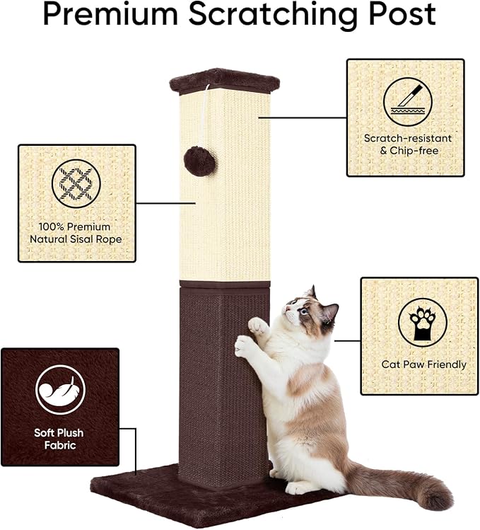Cat Scratching Post, 32 Inch Cat Scratching Post - Image 3