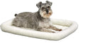 MidWest Homes for Pets QuietTime Dog Bed – White Fleece Bolster, Ultra-Soft and by MidWestHomesForPets