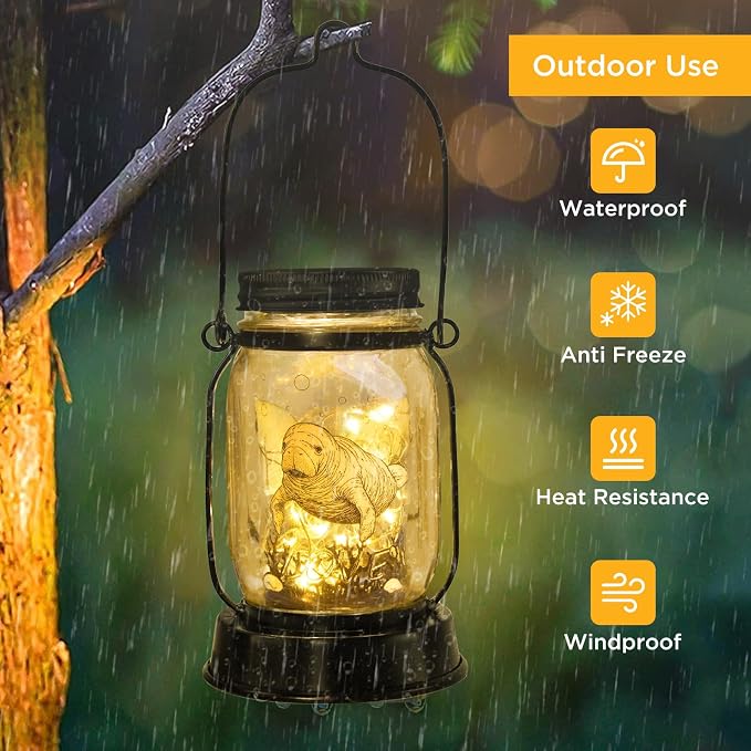 kyoryuger Manatee Gifts for Women/Men Manatee Lovers Solar Lantern Mom Birthday - Image 6
