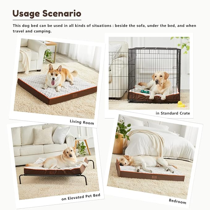 WESTERN HOME WH Large Dog Bed for Large, Medium Dogs, Orthopedic Pet Bed - Image 3