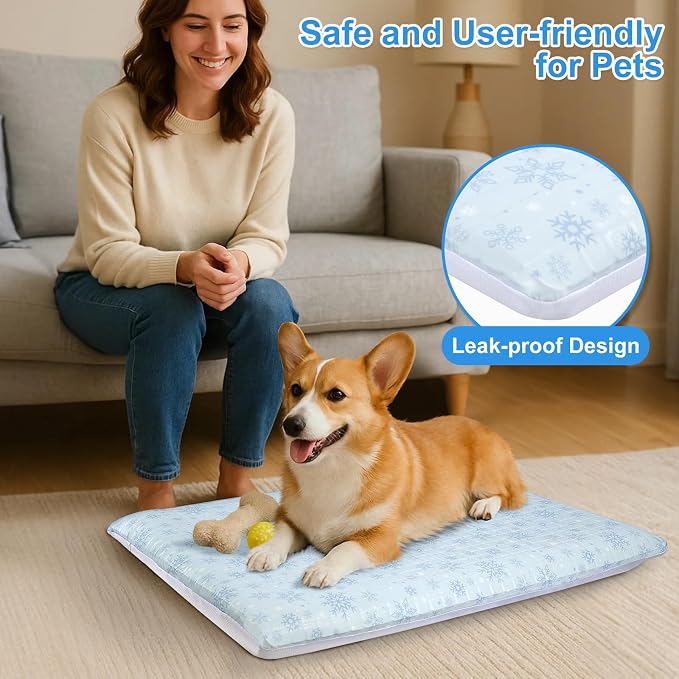 Atsuwell Dog Cooling Mat for Medium Dogs, Orthopedic Joint Support Cool Dog Bed - Image 7