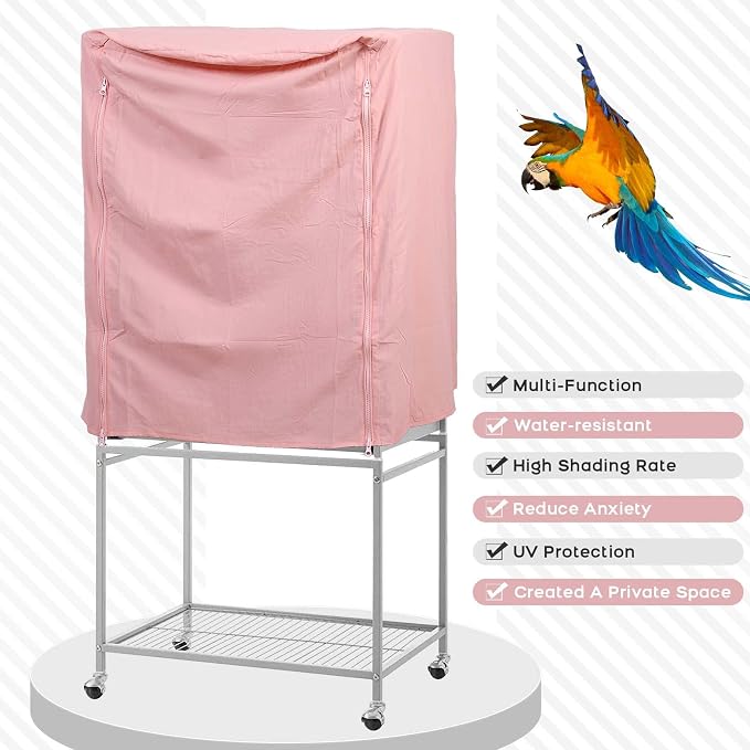 QBLEEV Birdcage Covers, Breathable Parrot Cage Cover Shade, Universal Blackout - Image 3