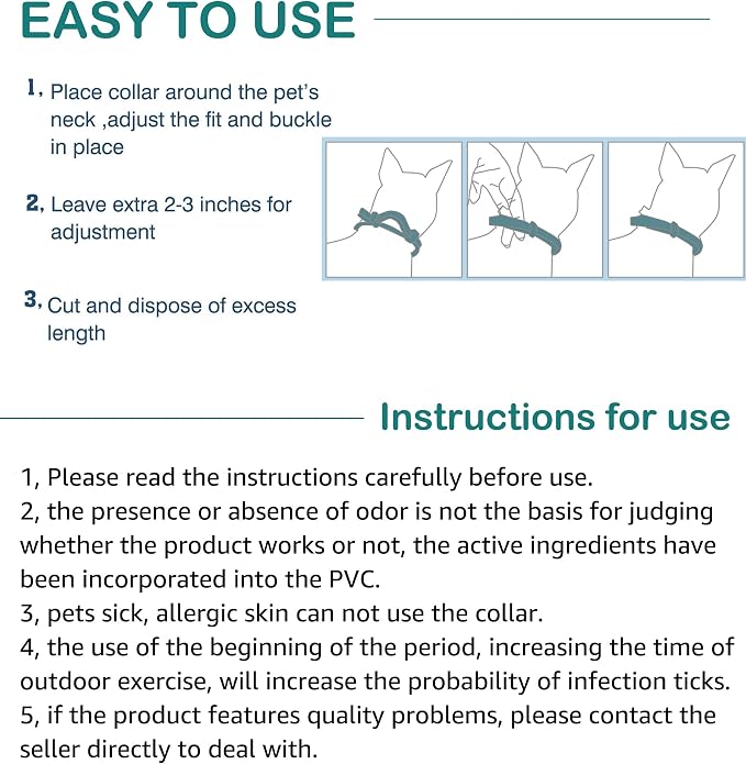 Flea and Tick Collar for Cats. Offers 4 * 6 Months of Protection. Made from - Image 5