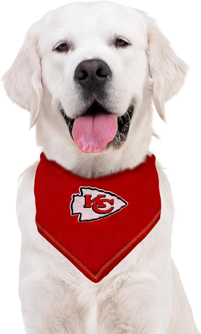Pets First NFL Kansas City Chiefs TIE Bandana, Small/Medium. Dog Bandana Scarf - Image 3