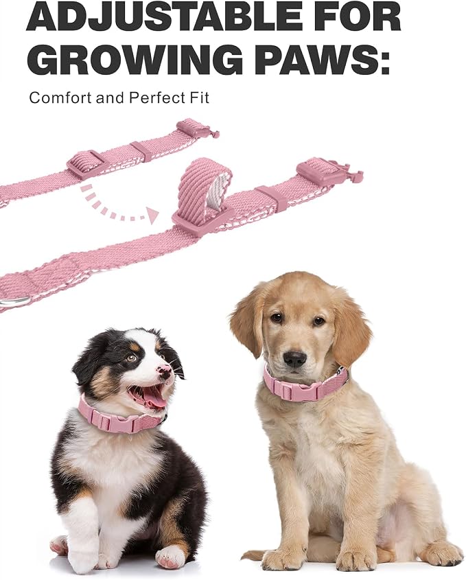 Dynmeow Soft and Breathable Cotton Dog Collar, Durable Adjustable Heavy-Duty - Image 3