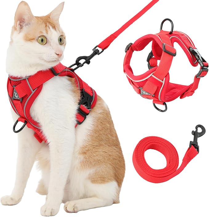 Cat Harness and Leash, Reflective Cat Harness Escape Proof by Kodervo