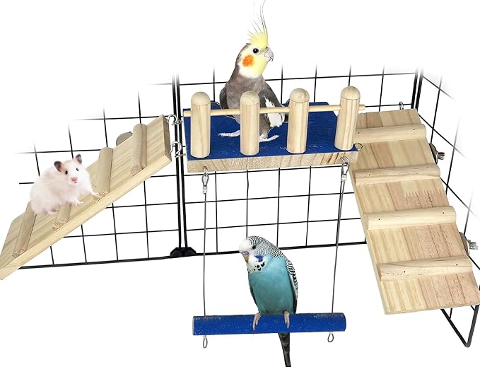 FlidRunest Bird Toy, Parrot Perch Platform by FlidRunest